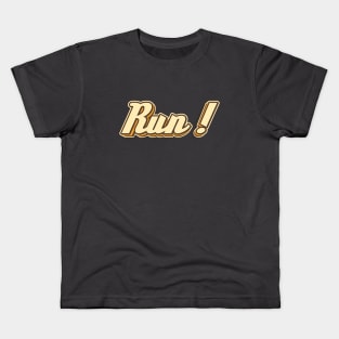 Run! typography Kids T-Shirt